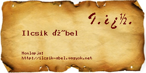 Ilcsik Ábel névjegykártya